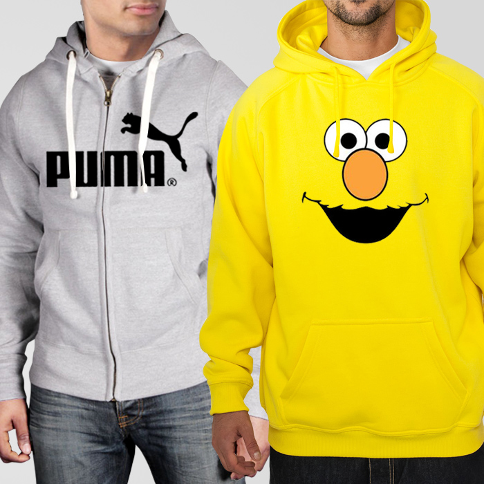 Bundle of Hoodies: Grey Puma + Yellow Elmo